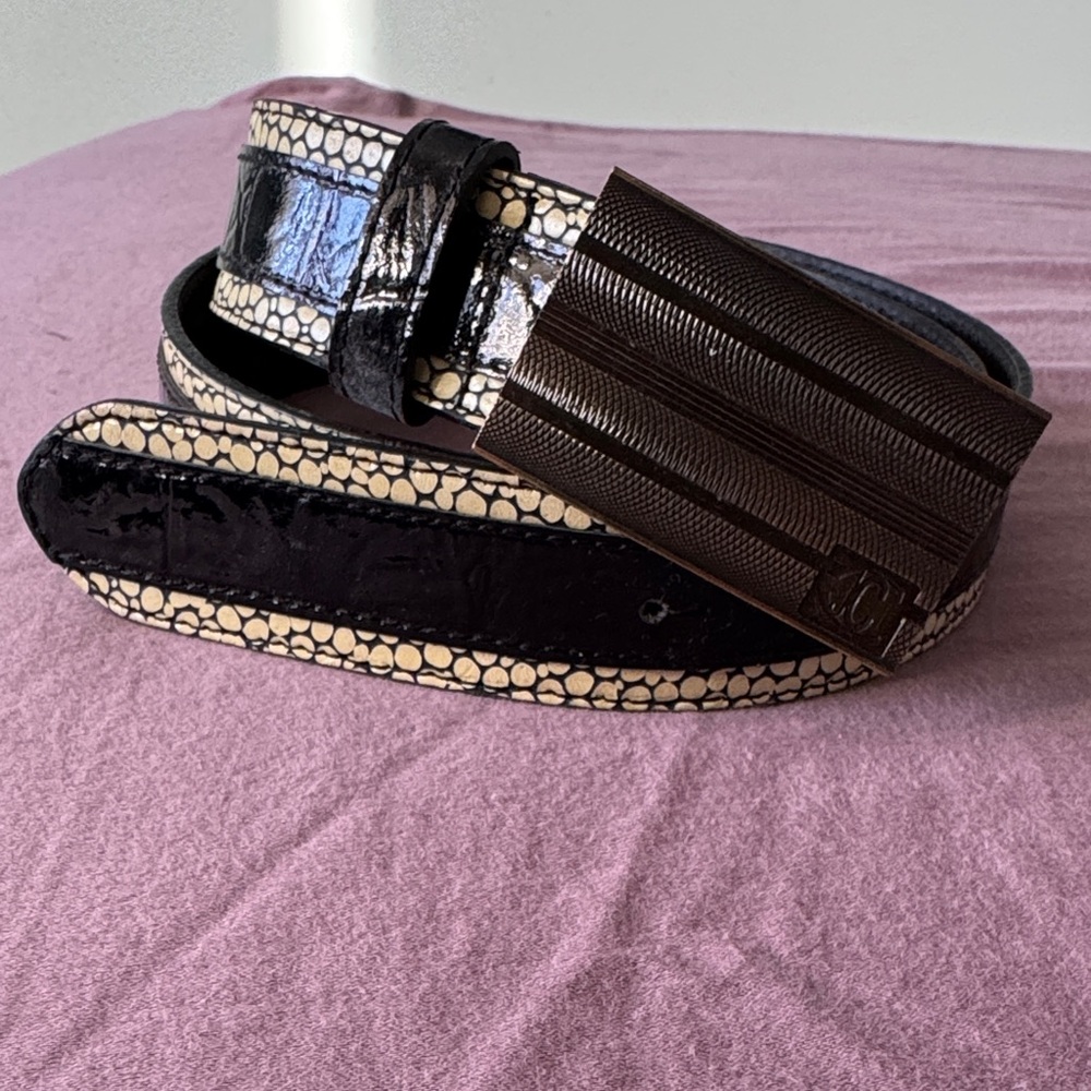 Just Cavalli Black and Brown Belt